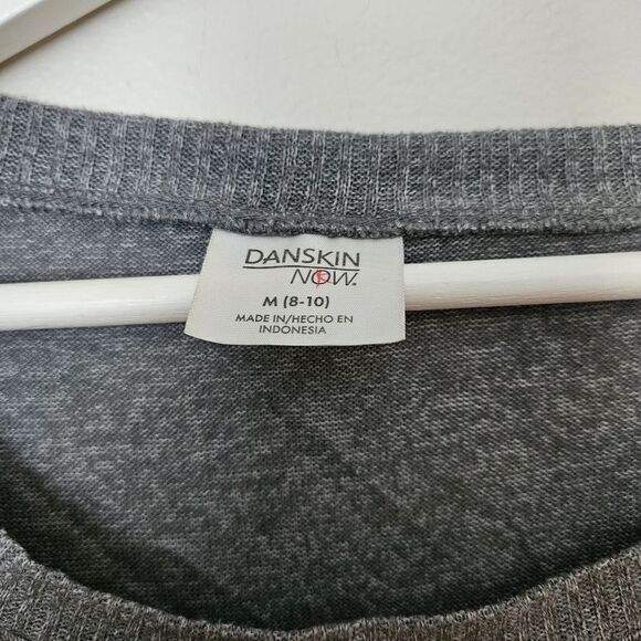 Danskin Sweater Gray Knit Crewneck Zippers Lightweight Casual Comfy Athleisure - Picture 8 of 11